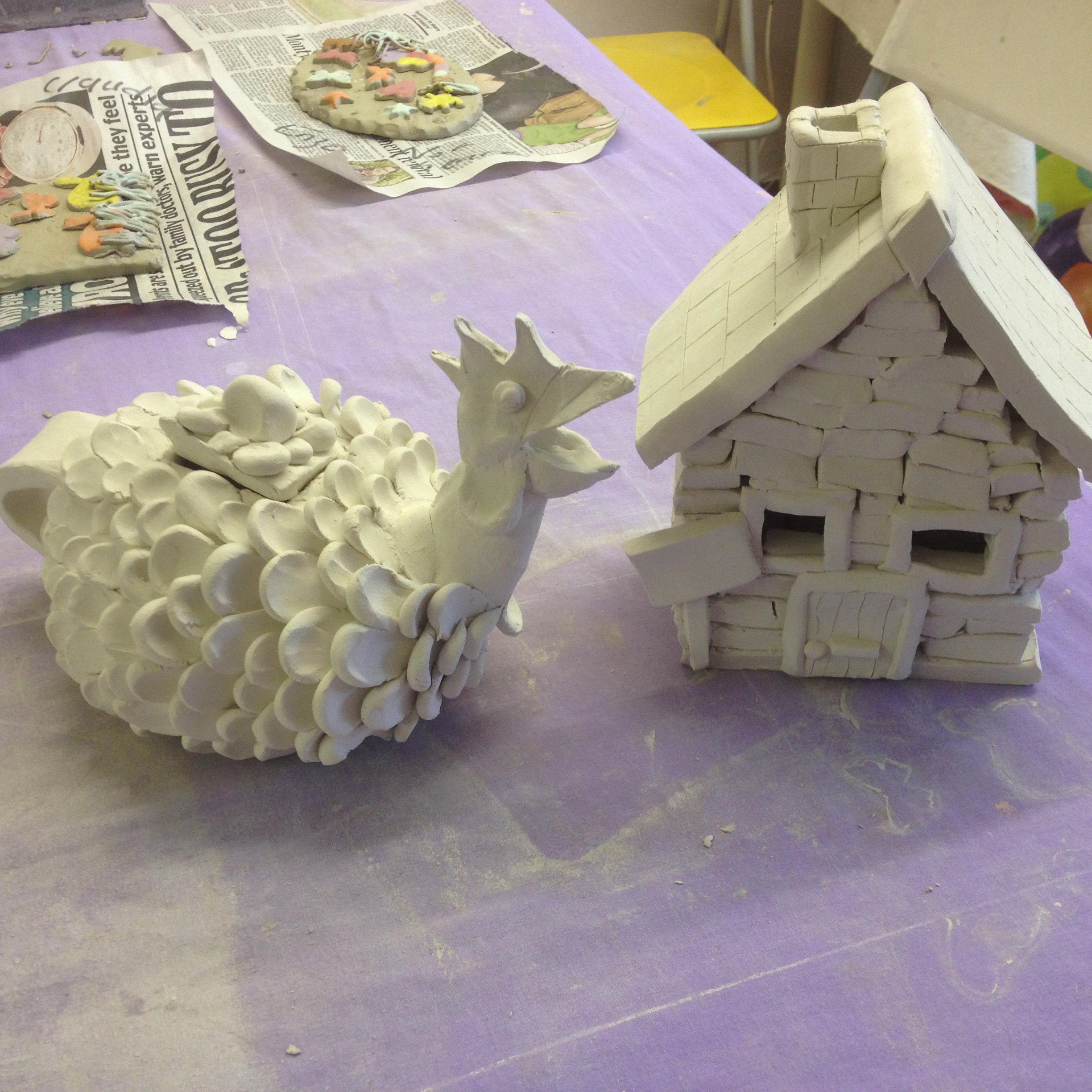 hand made ceramic pottery adult class workshop house chicken sevenoaks kent
