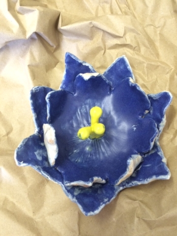 clay pottery ceramic workshop hand made hand painted flower