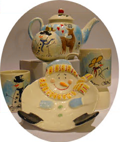 christmas pottery painting ceramic baubles bowls sevenoaks kent