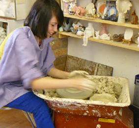 Pottery at the wheel