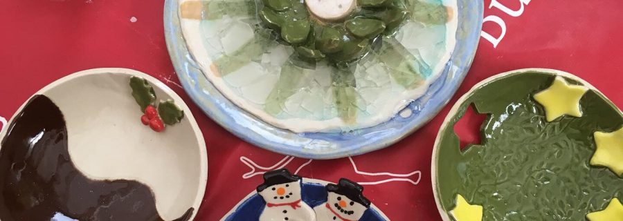 Christmas pottery making