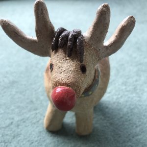 Holiday Create with clay reindeer